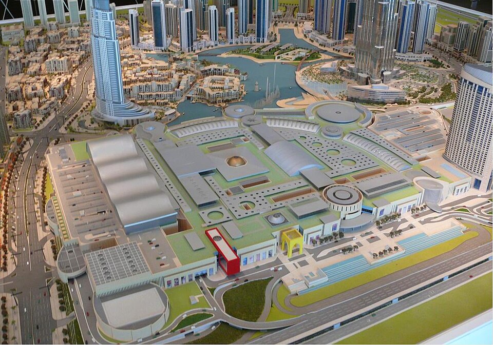 Dubai Mall a fontány