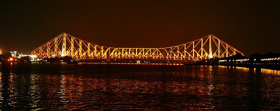 Howrah Bridge and flower market