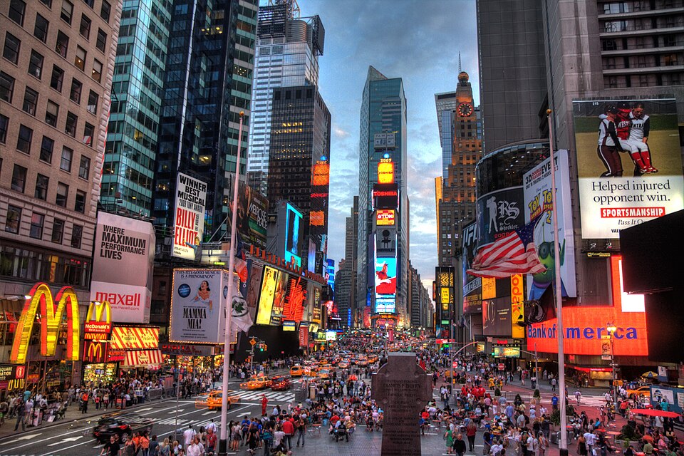 Times Square and Broadway